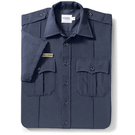 Elbeco Classic TexTrop Polyester Short Sleeve Zipper Shirt – NAVY
