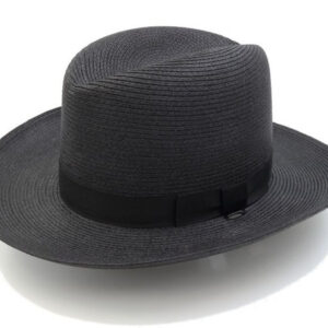 Stratton Straw Sheriff Style Hat - Black (Sale)
