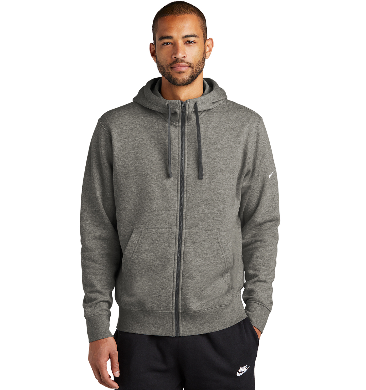 Nike Club Fleece Sleeve Swoosh Full-Zip Hoodie - WR1 - Image 2