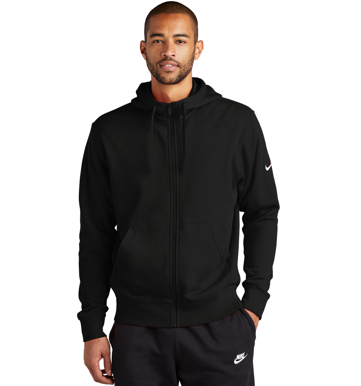 Nike Club Fleece Sleeve Swoosh Full-Zip Hoodie - WR1 - Image 3