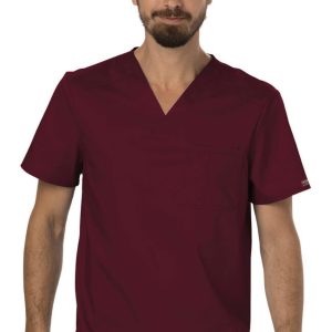 Cherokee Men's Chest Pocket V-Neck Scrub Top - UPIKE Optometry