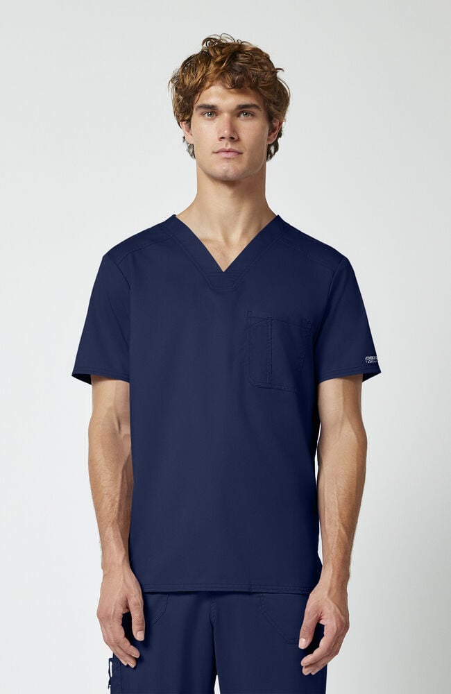 Cherokee Men’s Chest Pocket V-Neck Scrub Top – UPIKE Tanner College